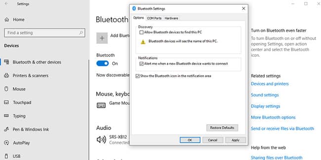 nut-bluetooth-bi-mat-trong-action-center-3 Kiểm tra cài đặt Bluetooth