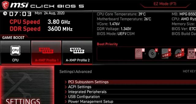 Bo mạch MSI Mortar WiFi B550M