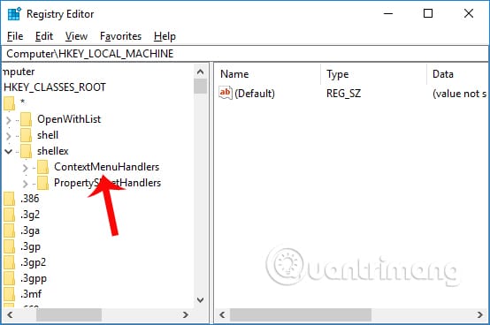 Truy cập thư mục Registry Editor