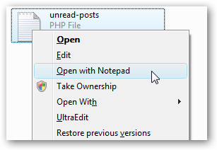 Thêm Open with Notepad vào Menu Context
