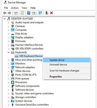 phim-print-screen-khong-hoat-dong-2 Cập nhật driver bàn phím