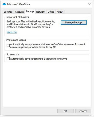 phim-print-screen-khong-hoat-dong-3 Chọn “Automatically save screenshots I capture to OneDrive”