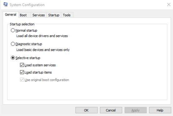 phim-print-screen-khong-hoat-dong-5 Bỏ chọn Load startup items