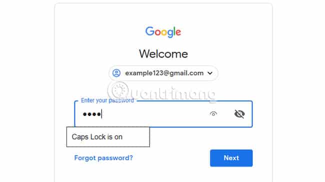 Mật khẩu nhập sai