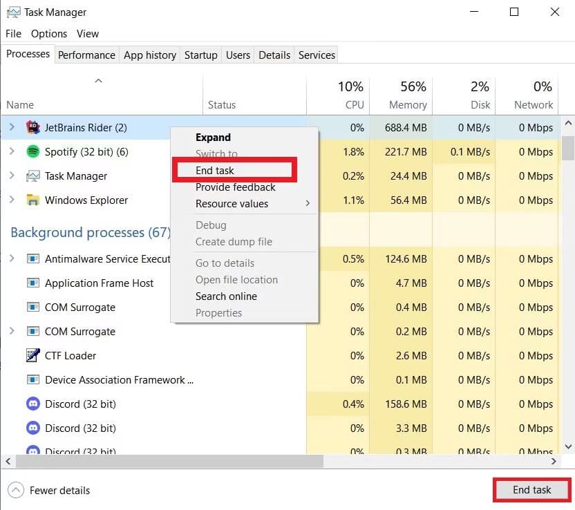 qua-nhieu-tien-trinh-nen-chay-tren-pc-windows-2 Kết thúc một tiến trình trên Task Mananger
