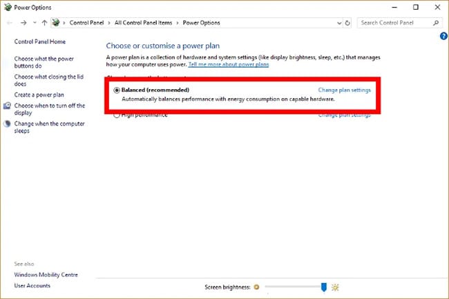 qua-tai-cpu-4 Power plan được đặt thành “High performance” có thể làm quá tải CPU