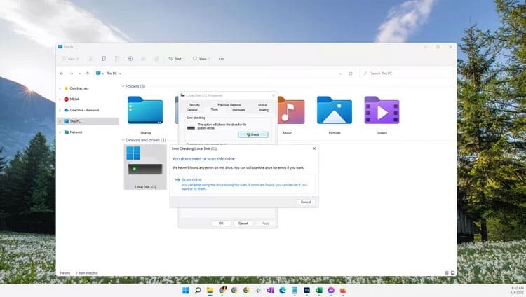 quet-o-cung-bang-error-checking-3 Tùy chọn quét ổ trong Windows 11
