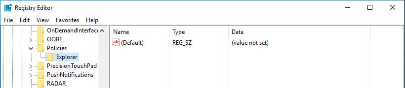 Windows Registry Editor