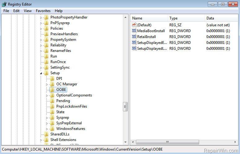 Trên cửa sổ Registry Editor bạn điều hướng theo key dưới đây
