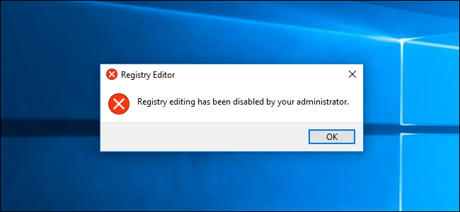 vô hiệu hóa Registry Editor