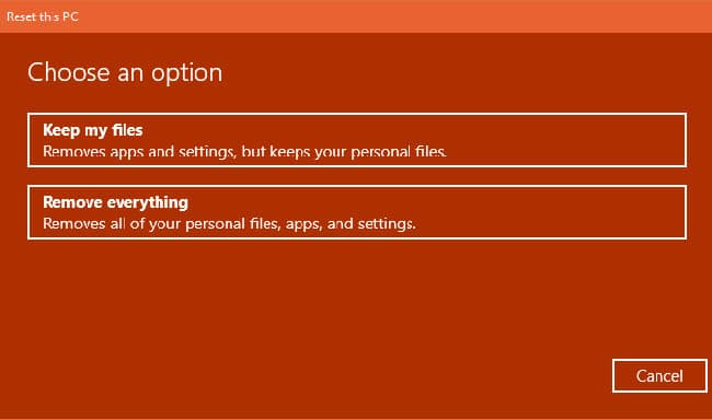reset-lai-windows-2 Giữ file hay xóa mọi thứ?