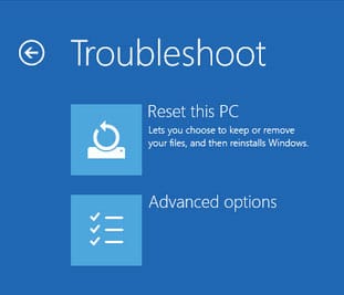 reset-lai-windows Chọn Reset This PC để bắt đầu quy trình khôi phục cài đặt gốc