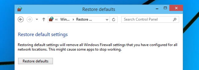 Chọn Restore default một lần nữa là xong