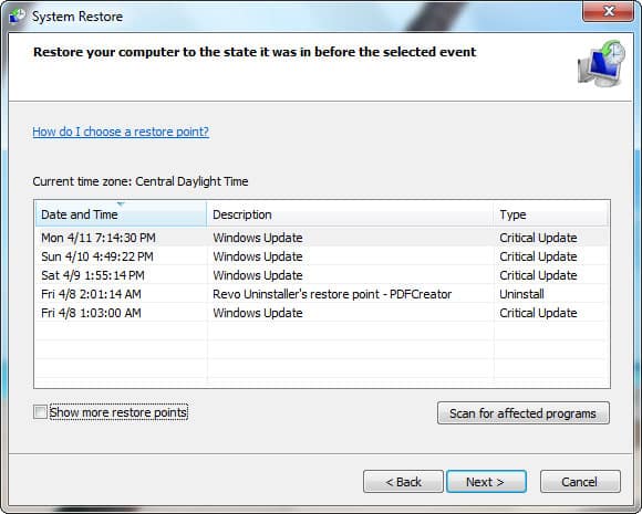 Khắc phục sự cố System Restore không hoạt động