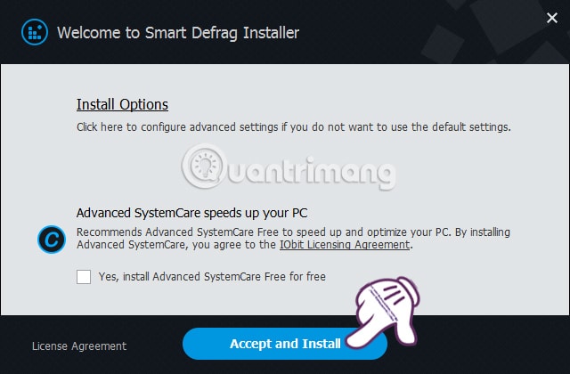 Cài đặt phần mềm Smart Defrag