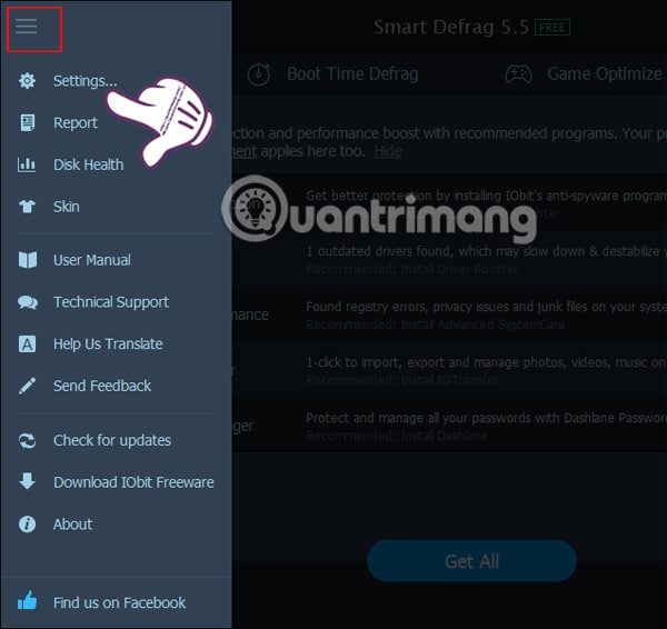 Cài đặt phần mềm Smart Defrag