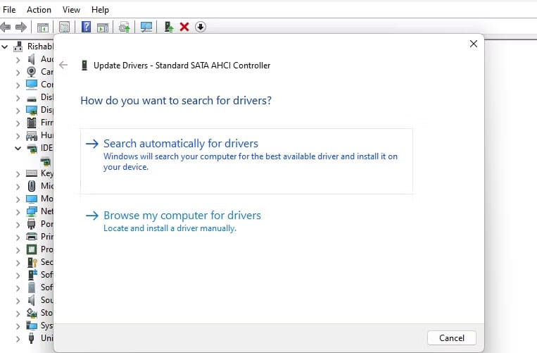su-co-repairing-disk-errors-3 Cửa sổ cập nhật driver Windows 11