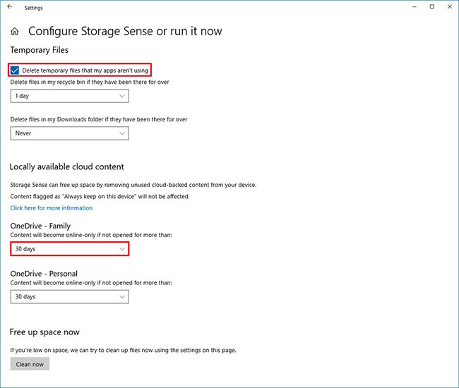 sua-loi-0x80070070-tren-windows-10-2 Tích vào tùy chọn Delete temporary files that my apps aren’t using