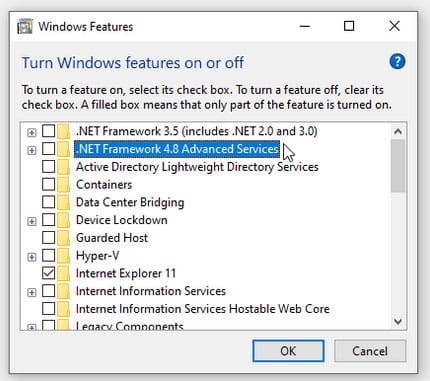 sua-loi-could-not-load-file-or-assembly-rsy3-audioappstreamswrapper-dll-2 Tắt các tính năng của .Net Framework