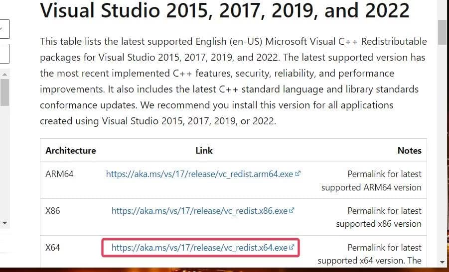sua-loi-d3d11-compatible-gpu-5 Liên kết tải xuống X64 cho Visual Studio 2015-2022