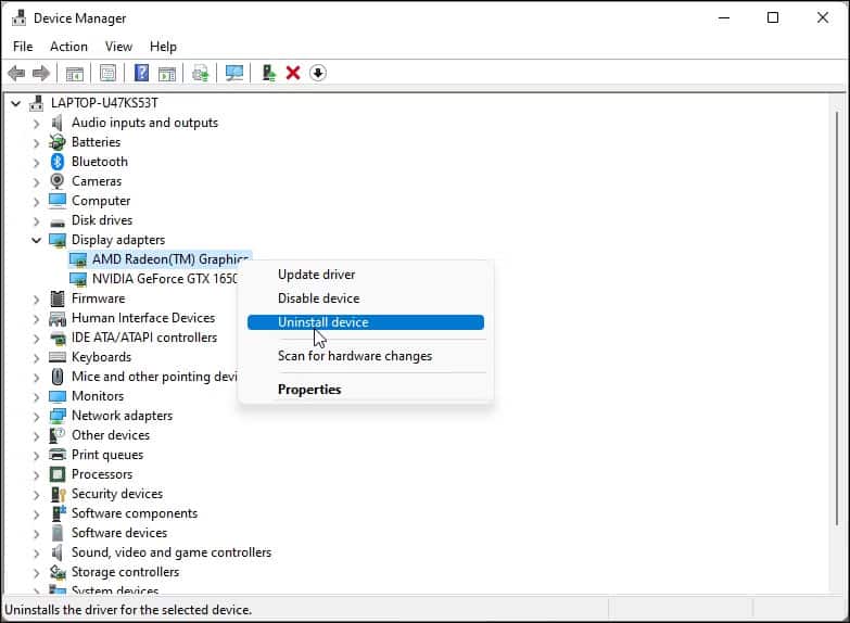 sua-loi-loadlibrary-failed-with-error-87-the-parameter-is-incorrect-1 Gỡ cài đặt display adapter