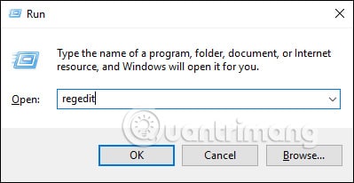 Nhập regedit