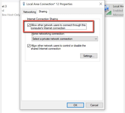 sua-loi-mobile-hotspot-khong-hoat-dong-tren-windows-10-5 Chọn tùy chọn có nội dung Allow other network users to connect through this computer’s Internet connection