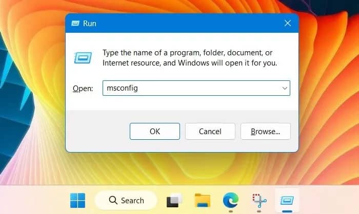 sua-loi-nsis-make-sure-your-temp-folder-is-valid-18 Gõ "msconfig" trong menu lệnh Run