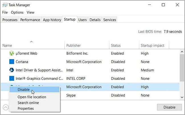 sua-loi-powershell-dot-nhien-xuat-hien-khi-khoi-dong-lai-2 Vô hiệu hóa trạng thái khởi động PowerShell hoặc CMD trên Task Manager