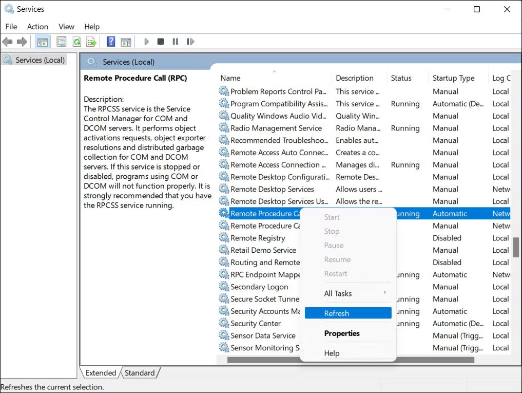 sua-loi-remote-procedure-call-failed-2 Refresh service RPC