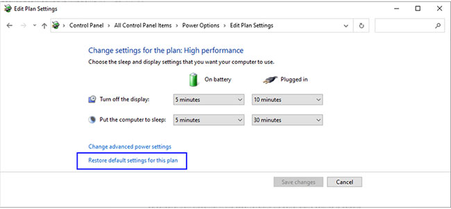 sua-loi-screensaver-bi-truc-trac-5 Reset lại cài đặt power plan