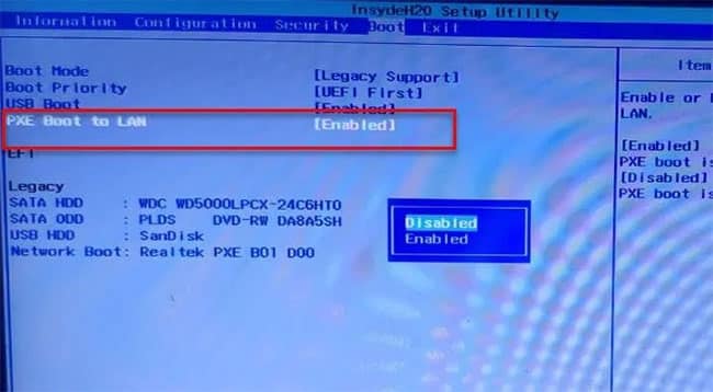 sua-loi-start-pxe-over-ipv4-2 Vô hiệu hóa Boot to LAN