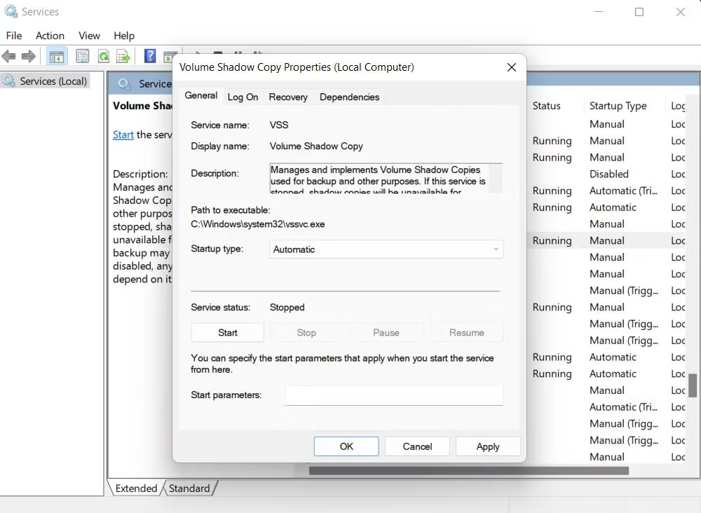 sua-loi-system-restore-0x80042306-trong-windows-3 Chạy lại service VSS