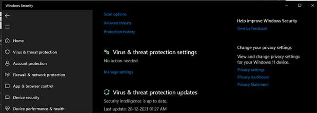 sua-loi-the-installer-has-encountered-an-unexpected-error-2203-8 Nhấp vào Manage Settings