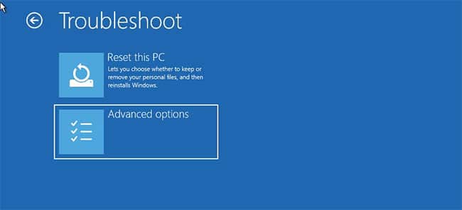 sua-loi-there-is-a-system-repair-pending-trong-windows-3 Cửa sổ khắc phục sự cố Advanced Options trong môi trường khôi phục