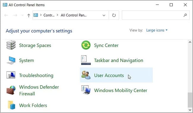 sua-loi-this-app-can-t-be-activated-when-uac-is-disabled-2 Cấu hình cài đặt UAC bằng Control Panel