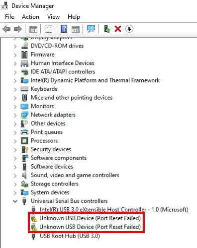 sua-loi-unknown-usb-device-port-reset-failed-2 Lỗi Unknown USB Device, Port Reset Failed trên Windows 11/10