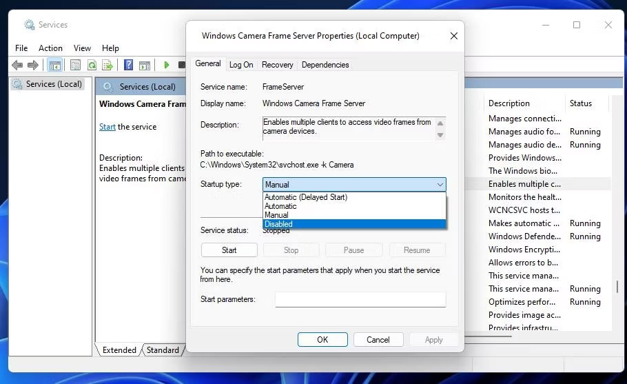 sua-loi-webcam-0xa00f4289-trong-windows-6 Cửa sổ Windows Camera Frame Server Properties