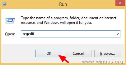 Trên cửa sổ lệnh Run bạn nhập regedit vào đó rồi nhấn Enter