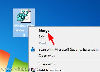 WindowsXUpdateService.reg
