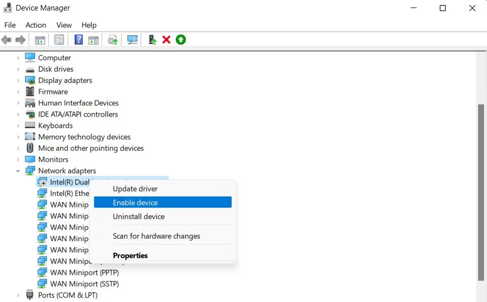 sua-loi-windows-could-not-start-the-wlan-autoconfig-3 Kích hoạt network adapter