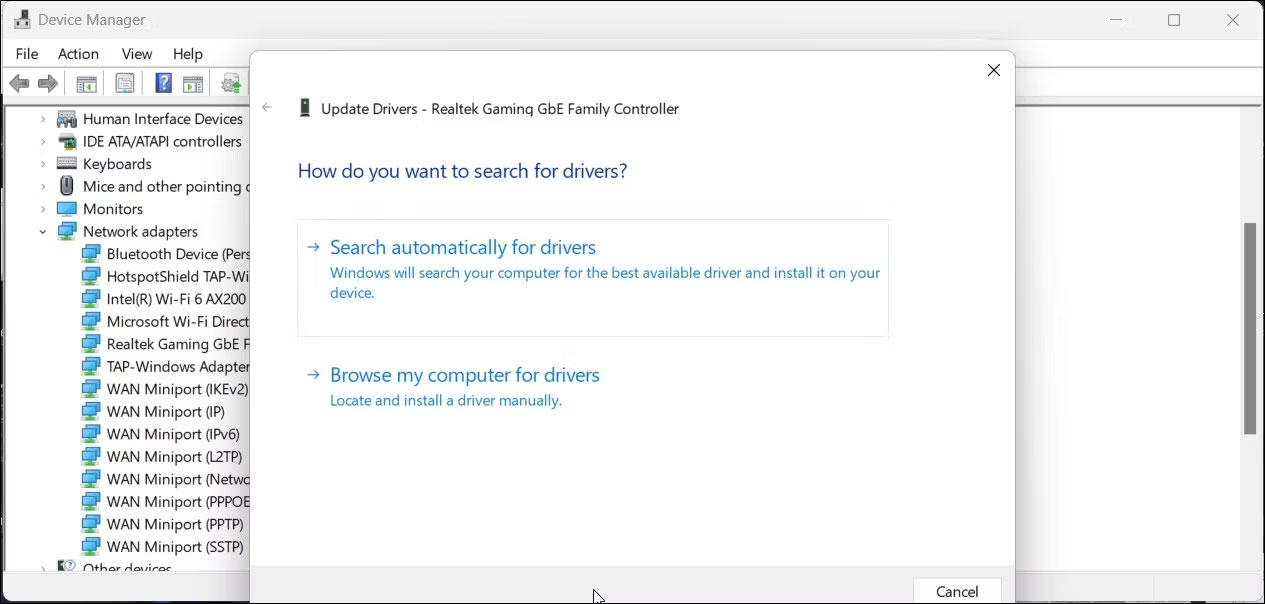 sua-loi-windows-could-not-start-the-wlan-autoconfig-4 Windows 11 Device Manager tự động cập nhật network adapter