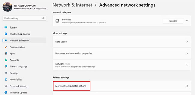 sua-loi-windows-has-detected-an-ip-address-conflict-2 Cài đặt mạng nâng cao trong Windows 11
