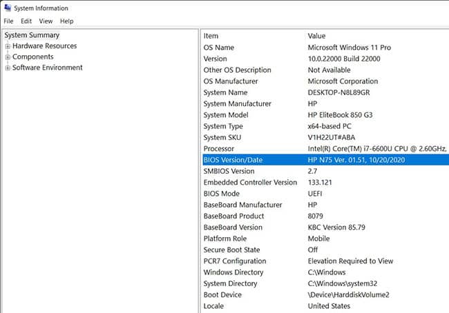 sua-loi-windows-update-0xc1900101-0x4000d-5 Kiểm tra phiên bản BIOS của bạn