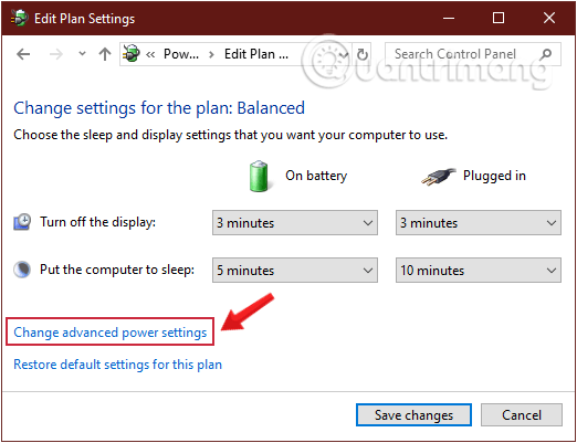 sua-wifi-khong-ket-noi-win-10-15 Chọn mục Change advanced power settings