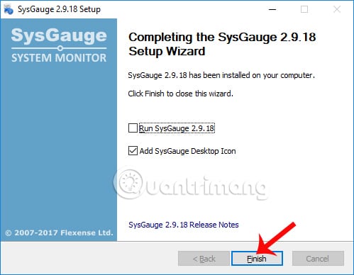 Khởi chạy SysGauge