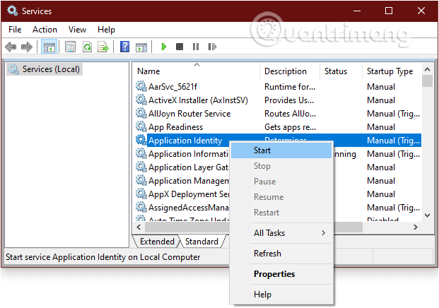 thanh-taskbar-khong-hoat-dong-win-10-2 Khởi động Application Identity Service