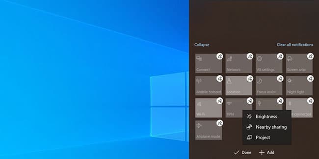 thanh-truot-do-sang-bien-mat-khoi-taskbar-1 Thêm thanh trượt độ sáng vào Action Center