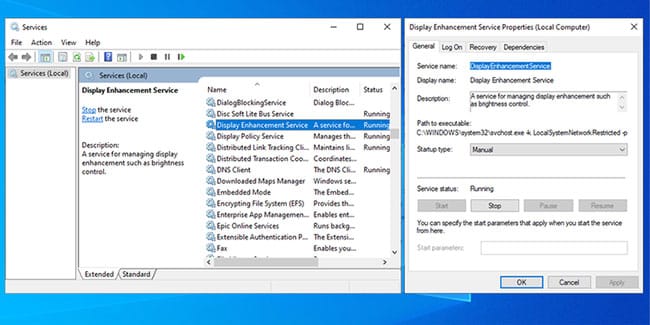 thanh-truot-do-sang-bien-mat-khoi-taskbar-3 Khởi động lại Display Enhancement Service