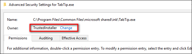 click chọn Change để thay đổi thiết lập